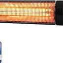 1500W Patio Heater, Electric Outdoor Heaters for Patio with Thermostat, Instant Warmth Carbon Fiber Infrared, Smart App & Remote Control, Wall & Stand Mount, IP65 Waterproof
