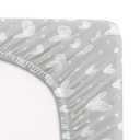 Bassinet Sheets Fit for Dream On Me Traveler/Skylar/Seashell/Lotus Bassinet, INFANS, Maydolly and Evolur Stellar Bassinet, 2 Pack, 100% Jersey Knit Cotton, Breathable and Heavenly Soft, Grey Print