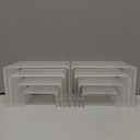 8 Pcs Acrylic Display Risers, 2 Sets Small Size Clear Acrylic Risers, 0.15" Thick, Display Stands for Figure, Action, Dessert, Candy, Jewelry Showcase ((3"x4"x5"x6")x2Set)