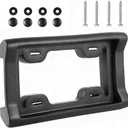 Zpana Car License Plate Bumper Guard, Rattle Proof License Plate Bracket Mount with Screws and Fasteners, Flexible Automotive Tag Holder Front Bumper Protector, Universal for Vehicles