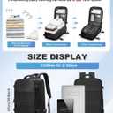 VGCUB Vacuum Backpack Travel with Pump Vacpack System Storage Compression Carry on Laptop Work Business Waterproof College Bags Casual Daypack Backpacks for Women Men Black