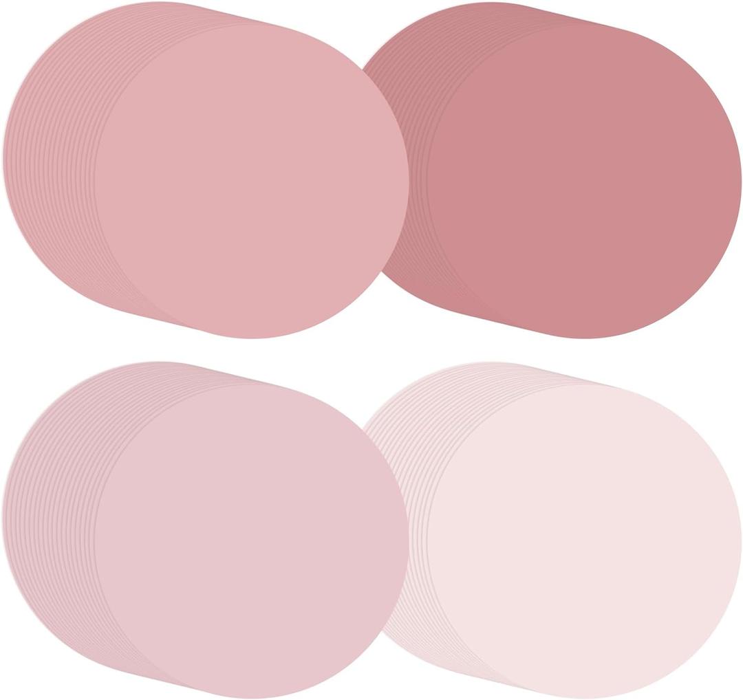 100 Pcs Pink Paper Place Mats Disposable Paper Placemats Wedding Bridal Shower Halloween Thanksgiving Winter Holiday Birthday Party Supplies Home Dinning Decor(Wedding Pink,13 Inch)