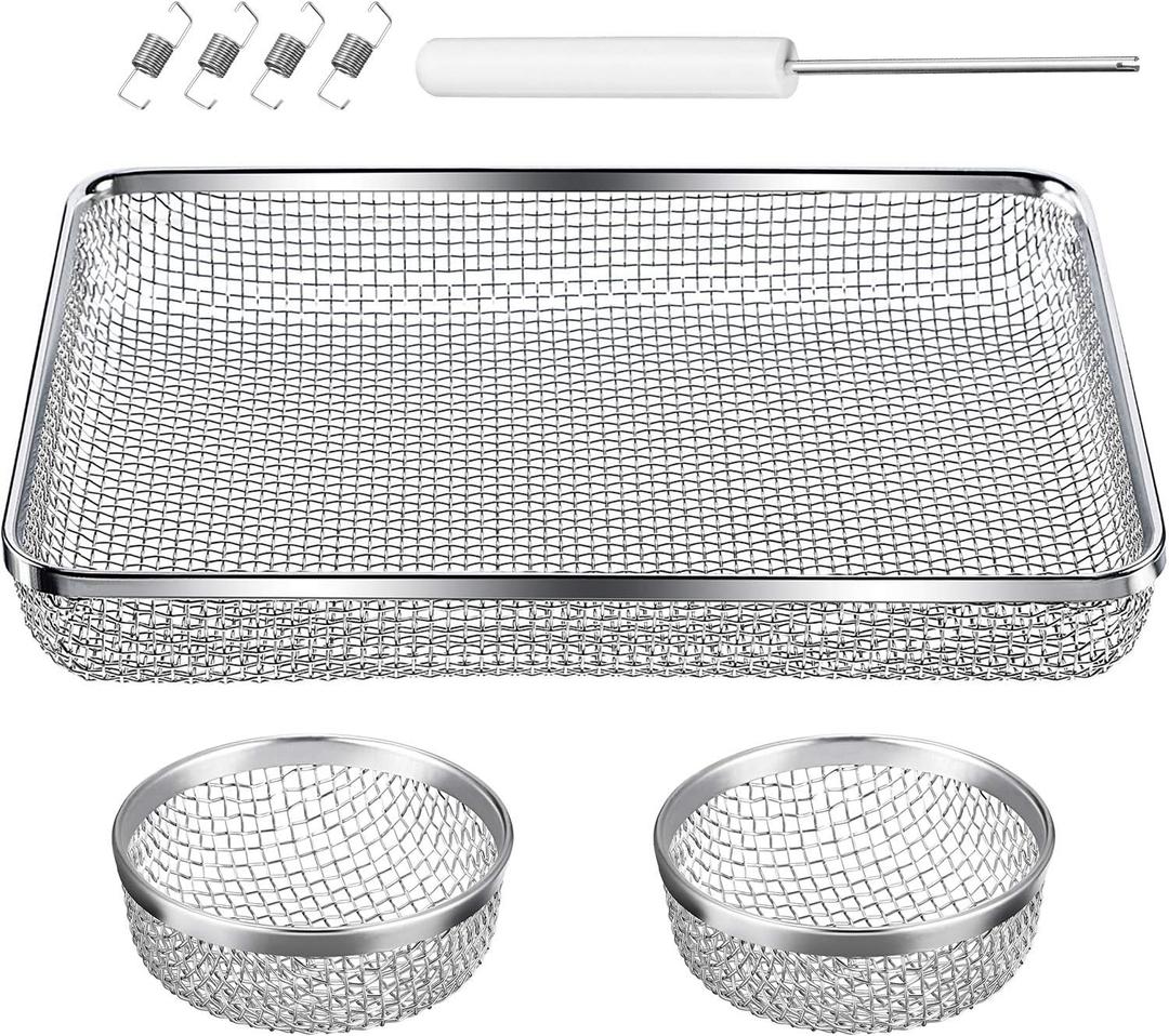 TOODOO 3 Pack Flying Insect Screen RV Furnace Vent Cover (2.8 Inch)(8.5 x 6 Inch) Stainless Steel Mesh with Installation Tool