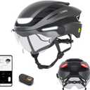 Lumos Ultra E-Bike Smart Helmet | NTA 8776 Certified | Front & Rear LED Lights | Retractable Face Shield | App Controlled | EBike, Scooter, Cycling, Bicycle | Adults, Men Women