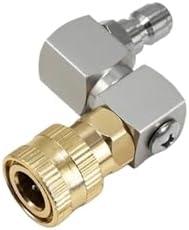 360° Swivel High Pressure Washer Adapter 1/4" Quick Connect Jet Nozzle Attachment Copper Aluminum For Car Washing(Silver - Aluminum)