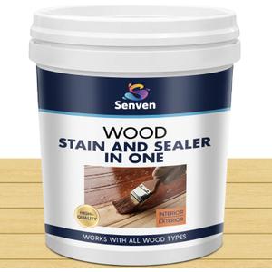 Wood Stain and Sealer in One, Polyurethane Wood Finish Water Based Polyurethane Clear Gloss Wood Protection Polyurethanes Waterproof Coating, Fast Dry Polyurethanes Sealant, Easy Clean Up 5 Gallon, 640 Fl Oz