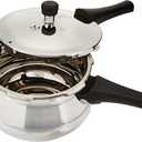 Prestige 3.3-Liter Deluxe Alpha Induction Base Stainless Steel Baby Handi, Small, 8"D x 13"W x 6"H, Silver