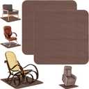 2 Pcs Non Skid Recliner Pads for Hardwood Floors Furniture Gripper Pad Furniture Non Slip Chair Pad Under Recliner Floor Protectors to Keep Furniture from Sliding Swivel Chairs Recliner Mats