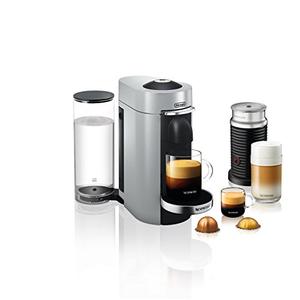 Delonghi ENV155SAECA Nespresso VertuoPlus Coffee & Espresso Maker with Aeroccino, Silver