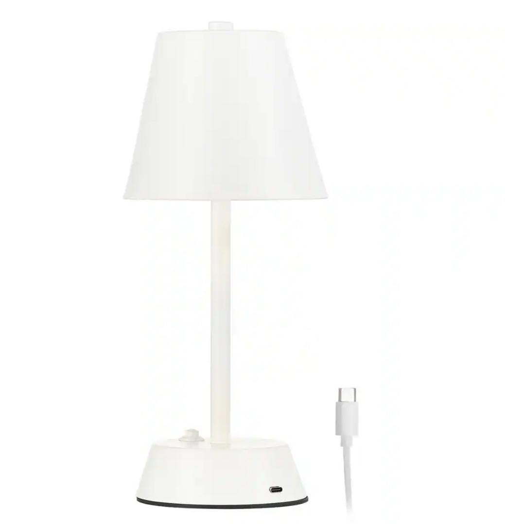 11 in. LED white cordless desk lamp 1 pack