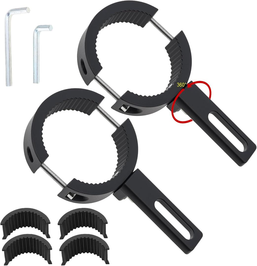 Windance Universal Light Mounting Bracket,Auxiliary Light Bar Tube Clamps for Motorcycle Scooter Mountain Bike ATV UTV (38 ~ 60mm)