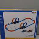 Hot Wheels Toy Car Track Set, Triple Loop Pack & 1:64 Scale Vehicle, Track-Building Components with 4 Loops, Speed Snap Tracks & Adapters