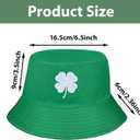 EVKILKJS St Patricks Day Hat Shamrock Hat Trendy Comfortable Textured Foldable Unisex Green