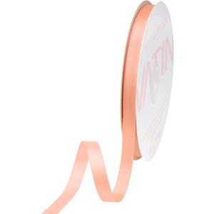 VATIN Double Face Peach Satin Ribbon 3/8" Continuous 25 Yards,Peach Polyester Fabric Ribbon use for Bows Bouquet, Gift Wrapping, Floral Arrangement Wedding Decoration