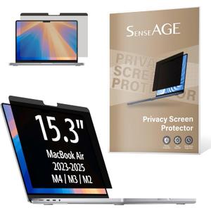 SenseAGE Magnetic Privacy Screen Filter for MacBook Air 15.3 inch, Easy On/Off Anti-Blue Light Privacy Screen Protector, Compatible with MacBook Air 15.3 inch 2023-2025 (M2/M3/M4)