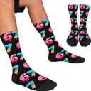 6 7 Ice Cream Socks for Adults, 67 Funny Meme Design Funny Sock for Men Women, Funny Special Design for Loved/Friends(Fit for M 4.5-11.5/W 6-13)