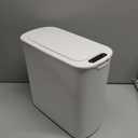 Cesun Automatic Motion Sensor Bathroom Trash Can with Lid, 2.6 Gallon Touchless Trash Bin, Smart Plastic Slim Garbage Can Small White Wastebasket for Toilet, Office, rv, Bedroom, Living Room