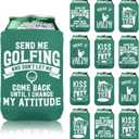 For Golf Party Decorations,Beer Can Cooler Funny Koozies For Bachelorette Party Gifts Neoprene Insulator Drink Glasses (12)
