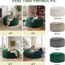 Adults Bean Bag Chair 5FT Giant BeanBag Chair Large Oversized Memory Foam, XX-Large