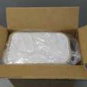 Small Bathroom Trash Can with Lid Soft Close, 5L / 1.3 Gallon Slim Garbage Can with Removable Inner Bucket, Step Stainless Steel Trash Bin for Office, Bathrooms, Bedroom, Living Room (White)