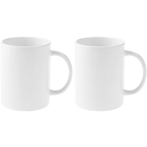 Cricut Beveled Blank Mug, Ceramic-Coated, Dishwasher & Microwave Safe to Decorate, Mug Press & Infusible Ink Compatible,15 Oz Sublimation Mug, Ideal for Crafts and Printing, 6 Count, White (Pack of 2)