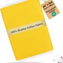 Craftido-19 Options-100% Cotton Fabric by The Yard in Solid Color 44Wide by 3yd (9 ft) -Medium Weight 5.2 oz-Soft Cotton for Quilting, Sewing, Crafts, Binding, Backing and Lining - Lemon