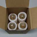 Vinaco 3.39 Inch E12 T6 LED Bulb Dimmable, 4 Pack T6 Candelabra Bulb LED 4W Equal. 40W Warm White 2700K, Clear Glass T6 Tubular LED Edison Bulb for Chandelier, Ceiling Fan, Pendant, Wall sconces