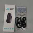 COMSOON Bluetooth Receiver for Car, Noise Cancelling 3.5mm AUX Bluetooth Car Adapter, Wireless Audio Receiver for Home Stereo/Wired Headphones, Hands-Free Call, 16H Battery Life - Black+Silver