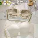 Strapless Push Up Bra for Women  Seamless, Wireless, Convertible  Comfortable Black & White Bra (White, M)