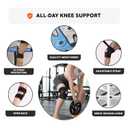 Knee Brace with Side Stabilizers & Patella Gel Pads for Men and Women, Maximum Compression Knee Support for Running, Workout, Sports, Breathable Non-Slip Knee Sleeve for Knee, Knee Support (Large)