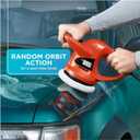 BLACK+DECKER 6" Buffer Polisher, Orbital Car Polisher with Wool and Foam Bonnets (WP900)