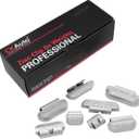 CKAuto 100Pcs P Series Zinc Clip on Wheel Weights Assortment, 25pcs for Each Size Fit for Steel Wheel, Size: 0.25-1