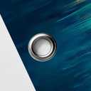 JAWO Abstract Teal Blue Shower Curtain, Lake Blue Boho Ombre Minimalist Chic Art Shower Curtains, Modern Neutral Contemporary Striped Brush Strokes Tan Art Waterproof Bathroom Curtain with 12 Hooks (47"W x 64"L (Pack of 1))