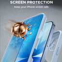 Miracase for iPhone 17 Case 6.3'', Full-Body Military Grade Drop Protection Outdoor Phone case with Built-in Glass Screen &Camera Control,Easy Installation,No Gap,Compatible with MagSafe,Light Blue