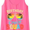 Women's Birthday Cruise Squad Pink Tank Top.