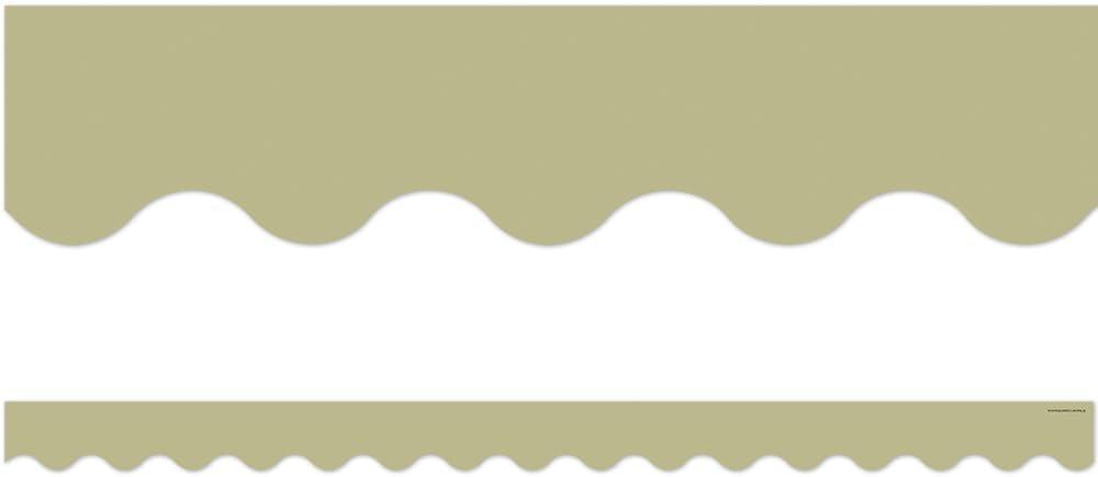 Teacher Created Resources Olive Green Scalloped Border Trim (TCR7216)