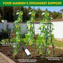 Cucumber Trellis, 47''X47'' A-Frame Cucumber Trellis for Raised Bed with Climbing Net, Metal Garden Trellis for Climbing Plants for Cucumber,Tomato, Grapes and Flowers