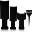 Jaasuee 4-Piece Balayage Highlighting Kit - Black Nylon Combs & Brush for Salon & Home Use