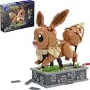 MEGA Pokmon Action Figure Building Set, Motion Eevee with 1366 Pieces, Turn Crank for Running Movement, Build & Display Toy for Collectors