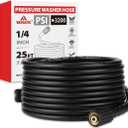 YAMATIC Pressure Washer Hose 25FT x 1/4", 3200 PSI Kink Resistant OEM-Quality Upgrade Power Washer Replacement with M22-14mm Brass Fittings for Ryobi, Troy Bilt, Greenworks, Craftsman
