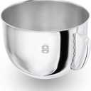 7QT Stainless Steel Mixer Bowl for Kitchenaid Stand Mixers, Kitchen Aid Mixing Replacement Bowl for 7QT Lift Mixer with Handle, Dishwasher safe.