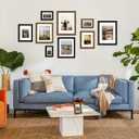 22x28 Picture Frame Set of 4, Wooden Poster Frames with 18x24 Mat for Wall Display,Black, 22x28 in