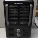 Comfort Zone Electric Portable Milkhouse Style Utility Space Heater with Adjustable Thermostat, Overheat Protection, and Safety Tip-Over Switch, Ideal for Garage or Greenhouse, 1,500W, CZ798BK (Black)