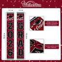 4 x 2026 Graduation Decorations,Congrats Grad Banner Backdrop for Class of 2026 Decorations- Maroon Graduation Party Decorations
