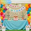 2 x Happy Birthday BannerPreStrung Burlap 9ft Birthday Decorations & Reusable Birthday Sign for Men, Women & Kids | Party Supplies Backdrop (Colorful)