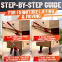 Heavy Furniture Movers with Wheels Furniture Lifter Tool for Easy Moving & Lifting, Appliance Slider with Weight Load Up to 660 Lbs Easy Setup, Safe for Floors, Designed for Home & Office Use