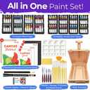 Chalkola 95 Pcs Acrylic Painting Kit for Adults Art - 64 Acrylic Paint Set, 95 Full Acrylic Set