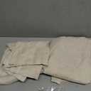 jinchan Pinch Pleated Linen Blend Curtains 54 Inch 2 Panels Light Filtering Modern Farmhouse Back Tab Drapes for Living Room Bedroom Beige (38"W x 54"L (Pack of 2))