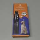 Petsaunter Dog Nail Grinder, 2-Speed and LED Light, Touch-Switch, TypeC, Quiet and Low-Vibration Dog Nail Trimmers, and 3 Ports for Large Dogs, Medium, Small Dogs Cats Pets with Hard or Thick Nail (Black)