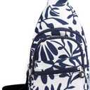Hiflyer Sling Bags Crossbody Bags for Women Trendy, Fanny Packs for Women Cross Body, Sling Bag for Women Crossbody Purse (Blue flower)